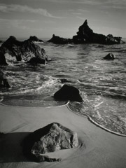 Ansel Adams  -  California Coast, Monterey County / Silver Gelatin Print  -  14.5 x 19  22x28 mount