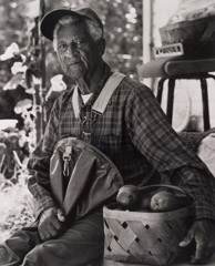 Tim Barnwell  -  Oscar Avery Resting from Picking Apples, Bat Cave, Henderson County, NC, 2005 / Silver Gelatin Print  -  11 x 14
