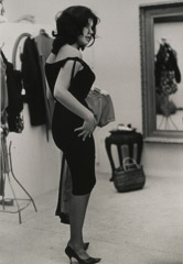 Ruth-Marion Baruch  -  Woman in Black Dress Which is Too Tight, 1961 / Silver Gelatin Print  -  8 x 10