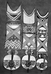 Lucinda Bunnen  -  Three Carved Masks, Burkina Faso, 2003 / Pigment Print  -  11 x 16