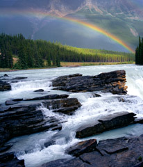Philip Hyde  -  Rainbow Over Athabaska Falls, Jasper National Park, Alberta, Canada, 1995 / Pigment Print  -  Available in multiple sizes