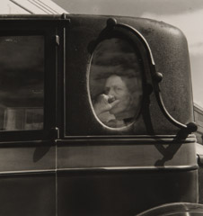 Dorothea Lange  -  Funeral Cortege - End of an Era in a Small Valley Town, 1938 / Silver Gelatin Print  -  8 x 10