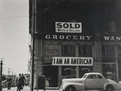 Dorothea Lange  -  Japanese Owned Grocery Store, Oakland, CA, March 30, 1942 / Silver Gelatin Print  -  9.25 x 13