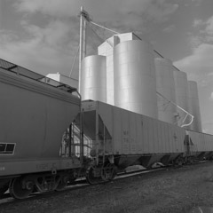 Mark Maio  -  Grain Elevator, Brooks Kansas / Carbon Pigment Print  -  10 x 10