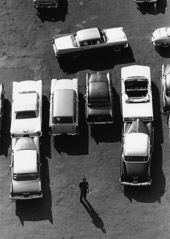 Herb Snitzer  -  Trummy Young in NYC parking lot, 1960 / Silver Gelatin Print  -  11 x 14