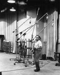 Herb Snitzer  -  Johnny Hodges, Columbia Recording Studio, NYC, 1961 / Silver Gelatin Print  -  11 x 14