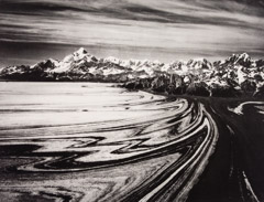 Bradford Washburn  -  Mount Saint Elias from the North West over Malaspina Glacier, 1958 / Photogravure  -  10.5 x 13.5