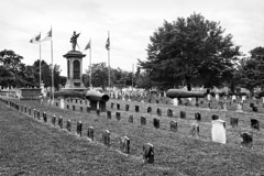 Tim Barnwell  -  2320, Confederate Monument-4 flags/2 canons & graves, Magnolia Cemetery, Charleston, SC /   -  