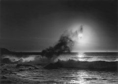Pirkle Jones  -  Sun and Wave, 1952 / at Bob's house  -  27 x 39  (frame size 38 x 49)
