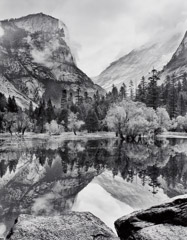 Bob Kolbrener  -  Mirror Lake, Yosemite National Park, CA, 1968 / Silver Gelatin Print  -  8 x 10