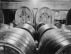 Ansel Adams  -  Wine casks / Silver Gelatin Print  -  11.75 x 14.5 (20x24 mat)