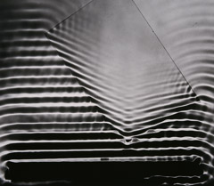 Berenice Abbott  -  Wave Pattern with Glass Plate, Cambridge MA, c. 1958 / Silver Gelatin Print  -  16 x 20