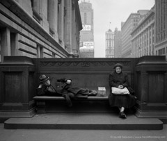 Harold Feinstein  -  Sharing a Public Bench, 1949 / Silver Gelatin Print  -  available in multiple sizes