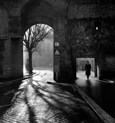 Mario DiGirolamo  -  Entering The Eternal City, Aurelian Wall, Rome, 1955 / Silver Gelatin Print  -  11 x 14