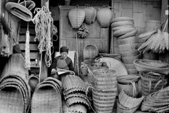 Zeng Yi  -  Basket Seller, 卖篮人, Sichuan Province, 1965
 / Pigment Print  -  10.5
