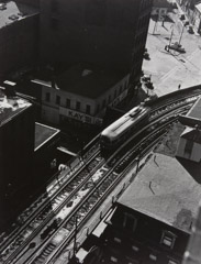 Jules Aarons  -  North Station Elevated from above, Boston / Silver Gelatin Print  -  9.5 x 7.5