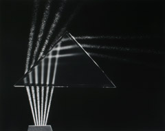 Berenice Abbott  -  Light Rays Through Prism, Cambridge, MA, c. 1958 / Silver Gelatin Print  -  16 x 20