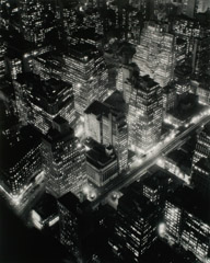 Berenice Abbott  -  Nightview, New York, 1932 / Silver Gelatin Print  -  35.5 x 28.5 ( on 50 x 40 board)