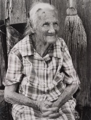 Tim Barnwell  -  Kate Church, sitting in chair, 1980 / Silver Gelatin Print  -  11 x 14