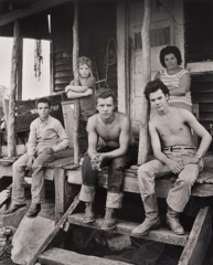 Tim Barnwell  -  Collins Family on Porch, Parrottsville, Cocke County, TN, 1983 / Silver Gelatin Print  -  16 x 20