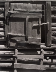 Tim Barnwell  -  Corn Crib Door, Big Pine Creek, Madison County, NC, 1981 / Silver Gelatin Print  -  20 x 16