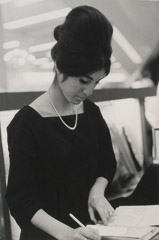 Ruth-Marion Baruch  -  Salesgirl with Beehive Hair Style, 1961 / Silver Gelatin Print  -  