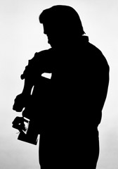 Al Clayton  -  Johnny Cash (silhouette) / Pigment Print  -  Available in Multiple Sizes