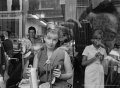 Harold Feinstein  -  Beauty Parlor Window, 1964 / Silver Gelatin Print  -  11 x 14 (period/vintage print)