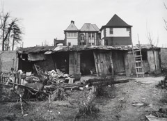 John Gutmann  -  Distant Mansion Close to Abandoned Shacks. Alabama, 1937 /   -  11x14 