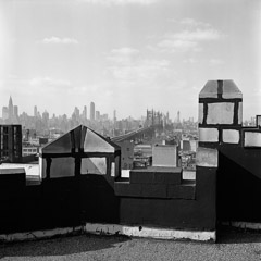 Vivian Maier  -  New York, February 9, 1953 (roof top) / Silver Gelatin Print  -  12 x 12 (on 16x20 paper)
