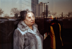 Vivian Maier  -  Chicago, March 1979, (woman/reflection) / Chromogenic Print  -  10 x 15 on 16 x20 paper