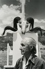 Arnold Newman  -  Georgia O' Keeffe, Ghost Ranch, New Mexico, 1968 / Silver Gelatin Print  -  18.75  x 12.75 