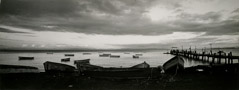 Rondal Partridge  -  Boat Panoramic / Silver Gelatin Print  -  7.5 x 15