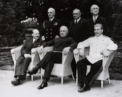 Yevgeny Khaldei  -  Potsdam Conference, Attlee, Turman, Stalin,1945 / Silver Gelatin Print  -  16 x 20