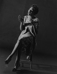 Herb Snitzer  -  Singer Nina Simone, Philadelphia, PA, 1959. Cover of her album, The Amazing Nina Simone / Silver Gelatin Print  -  11 x 14