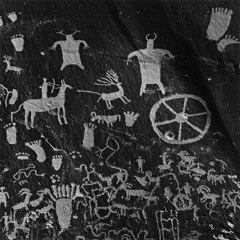 Al Weber  -  Petroglyph, Neswpaper Rock, Canyonlands, 1963 / Silver Gelatin Print  -  
