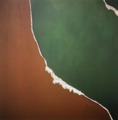 Al Weber  -  Red & Green Salt Flats, Moss Landing, 1969 / Chromogenic Print  -  18.5 x 18.5
