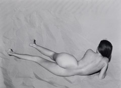 Edward Weston  -  Nude, Oceano, 1936 / Silver Gelatin Print  -  7.5 x 9.5