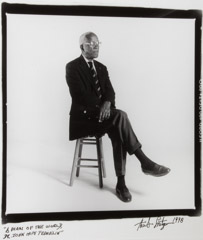 Herb Snitzer  -  John Hope Franklin, 1998 / Silver Gelatin Print  -  framed