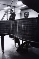 Herb Snitzer  -  Pianist Thelonious Monk & Charlie Rouse, United Nations, NYC, 1960 / Silver Gelatin Print  -  15 x 10