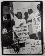 Herb Snitzer  -  Tyron Lewis Protests, 1996, 1997 /   -  