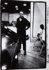 Herb Snitzer  -  Duke Ellington, Jimmy Hamilton, Columbia Recording Studio, NYC, 1961 / Silver Gelatin Print  -  framed