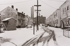 Oraien Catledge  -  Snowy Street, Cabbagetown, 12/85 /   -  11x14 paper, 8.5x13 image