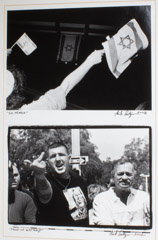 Herb Snitzer  -  60 Years, Celebration, 2008 (top), Face of Hatred, 2002 (below) / Silver Gelatin Print  -  framed