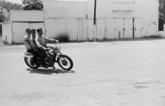 Pirkle Jones  -  Young Men on Motocycle / Silver Gelatin Print  -  11x14