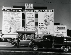 John Gutmann  -  Pop Advertising. San Francisco, 1939 / Silver Gelatin Print  -  11 x 14 