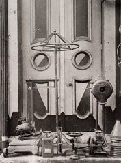Arnold Newman  -  Door, Philadelphia, PA, 1938 (church door and junk machinery) / Silver Gelatin Print  -  11 x 14