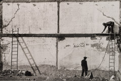 Arnold Newman  -  Wall and Ladders, Philadelphia. PA, 1939 / Silver Gelatin Print  -  11 x 14