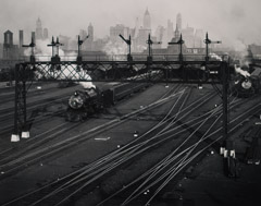 Berenice Abbott  -  Hoboken Railroad Yards, New Jersey, 1935 / Silver Gelatin Print  -  15 x 19.25