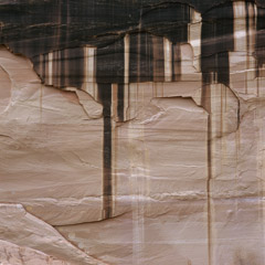 Al Weber  -  Canyon Wall at White Cow Ruin, Canyon del Muerto, 1991 / Chromogenic Print  -  13.75 x 13.75